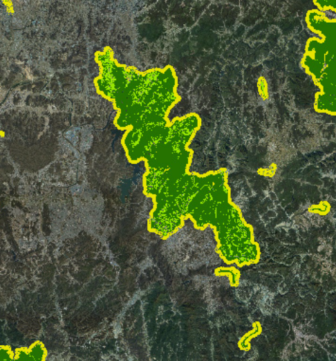 공원자연환경지구 지도 사진