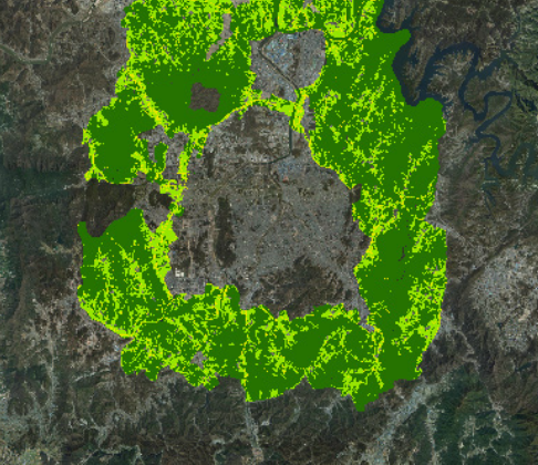 개발제한구역 지도 사진